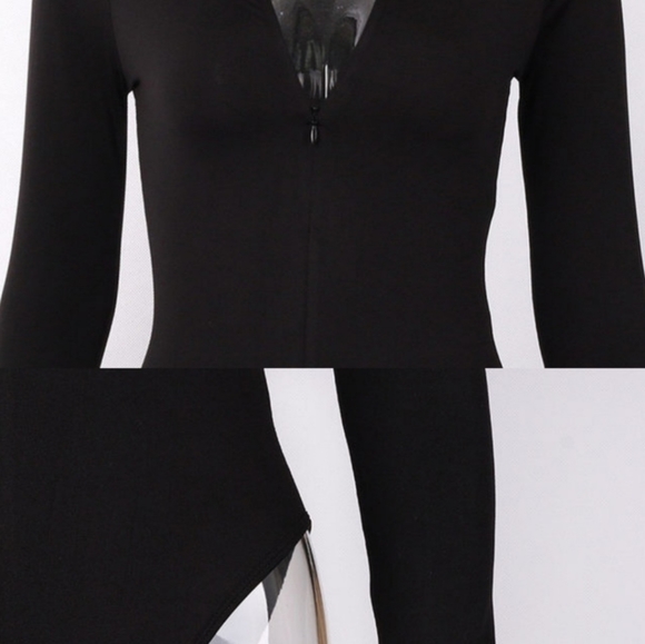 Long sleeve,sexy velvet romper - Picture 5 of 5